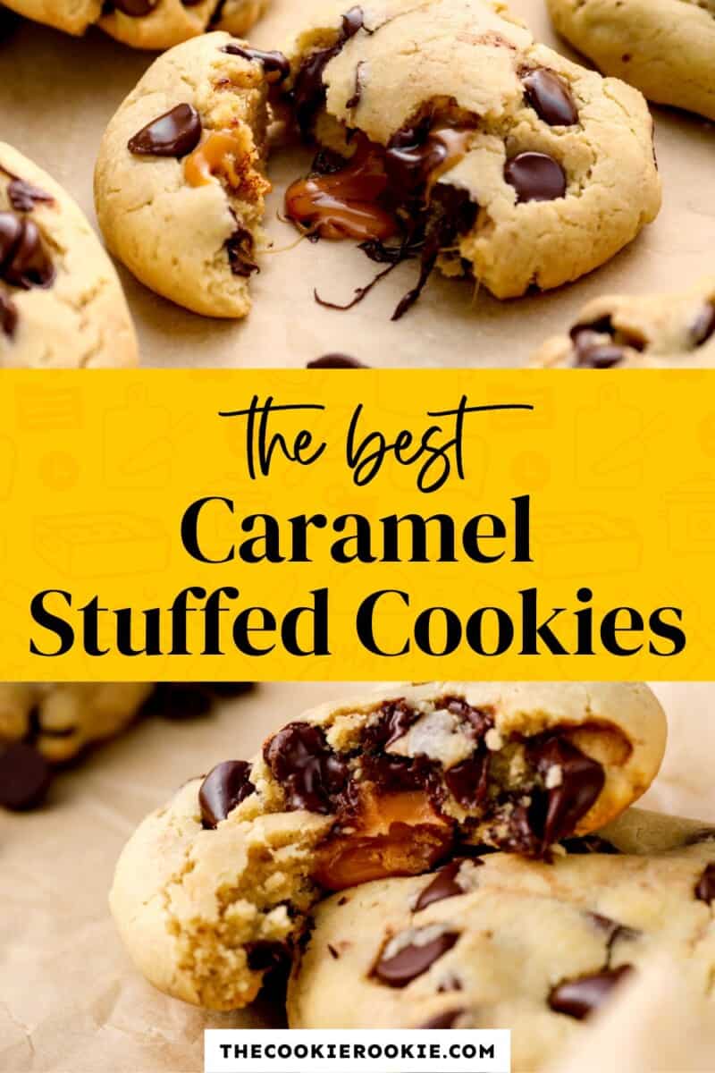 os melhores biscoitos recheados de caramelo Pinterest