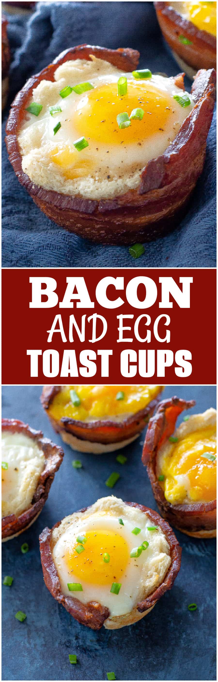 Taças para torradas com bacon e ovo