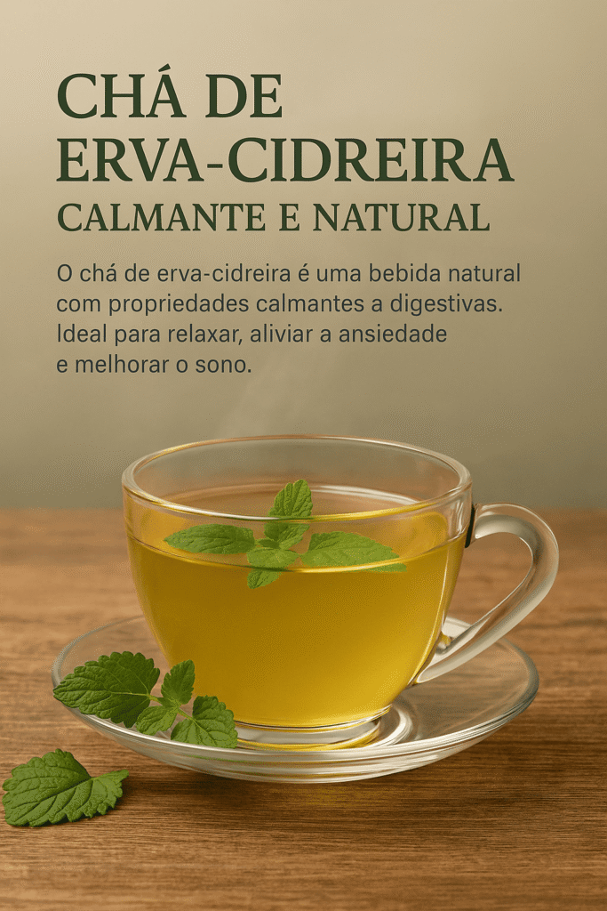 Chá de Erva-Cidreira Calmante e Natural