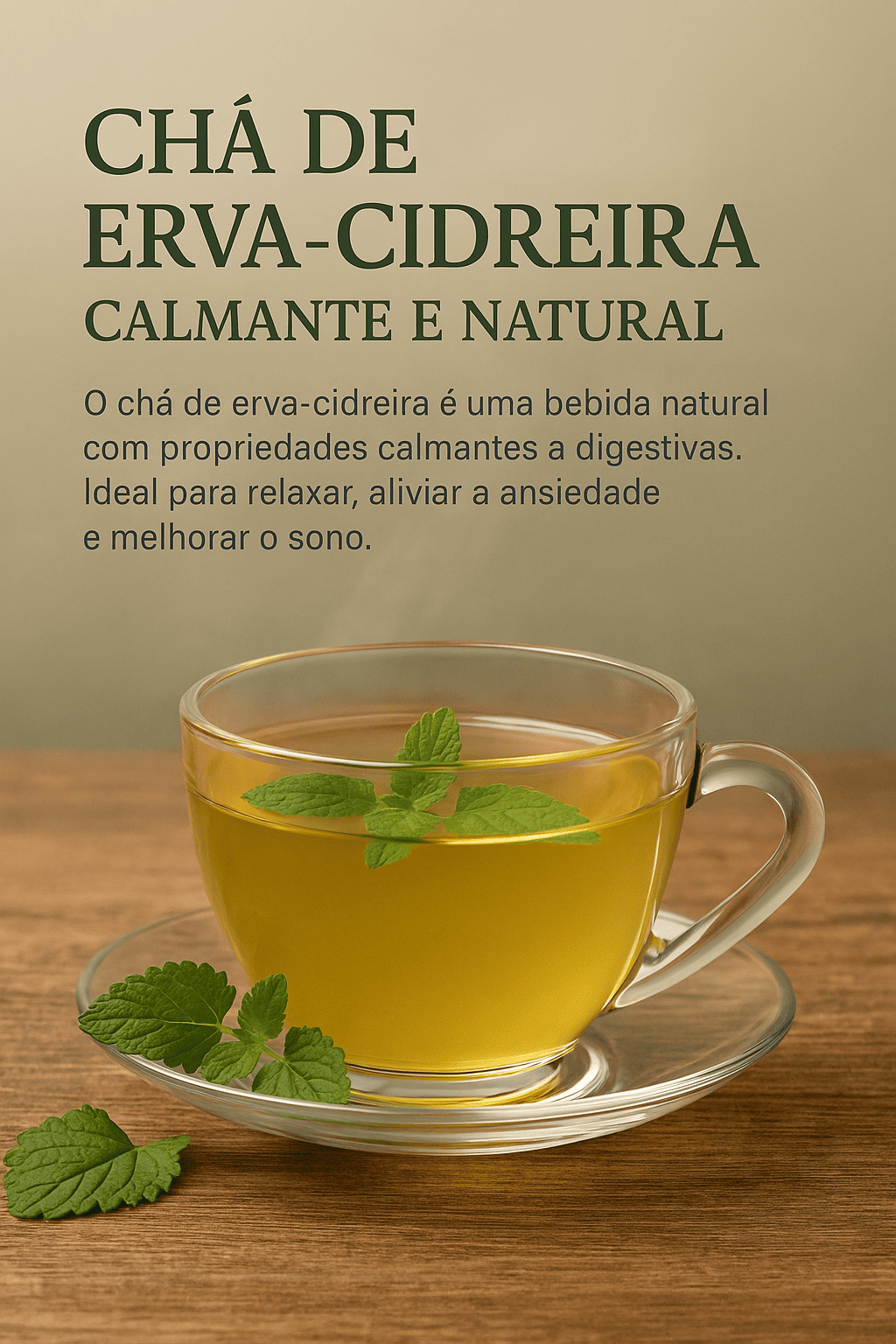 Chá de Erva-Cidreira Calmante e Natural