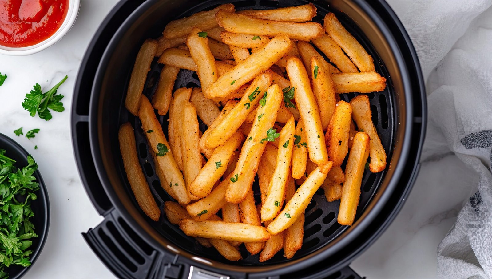 batata frita crocante feita na air fryer
